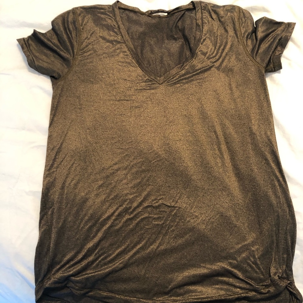 Shimmer v neck tee